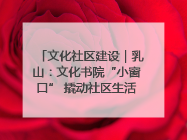 文化社区建设｜乳山：文化书院“小窗口” 撬动社区生活“大幸福”