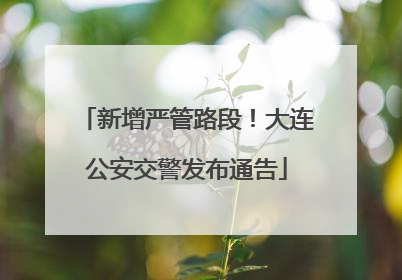 新增严管路段！大连公安交警发布通告