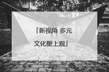 新视角 多元文化壁上观