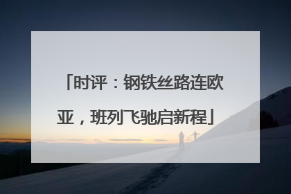 时评：钢铁丝路连欧亚，班列飞驰启新程