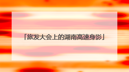 旅发大会上的湖南高速身影