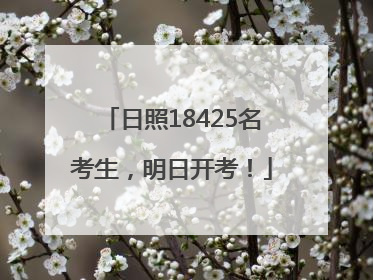日照18425名考生，明日开考！