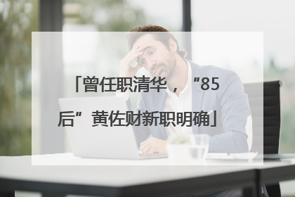 曾任职清华，“85后”黄佐财新职明确