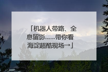 机器人带路、全息留影……带你看海淀超酷现场→