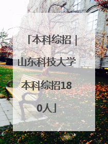 本科综招｜山东科技大学本科综招180人