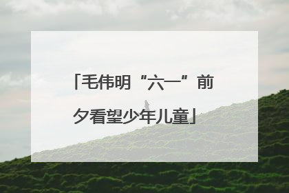 毛伟明“六一”前夕看望少年儿童