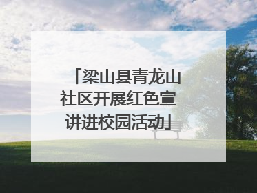 梁山县青龙山社区开展红色宣讲进校园活动