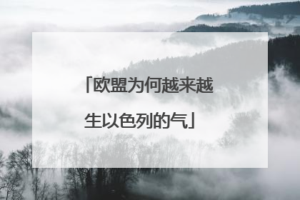 欧盟为何越来越生以色列的气