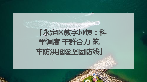 永定区教字垭镇：科学调度 干群合力 筑牢防洪抢险坚固防线