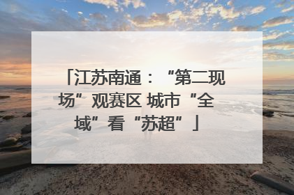 江苏南通：“第二现场”观赛区 城市“全域”看“苏超”