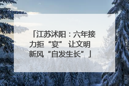 江苏沭阳：六年接力拒“宴” 让文明新风“自发生长”