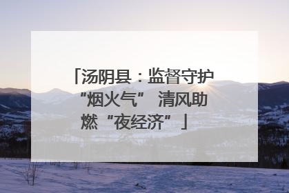 汤阴县：监督守护“烟火气” 清风助燃“夜经济”