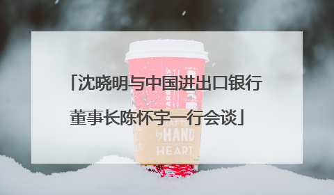 沈晓明与中国进出口银行董事长陈怀宇一行会谈
