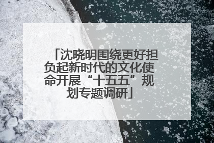 沈晓明围绕更好担负起新时代的文化使命开展“十五五”规划专题调研