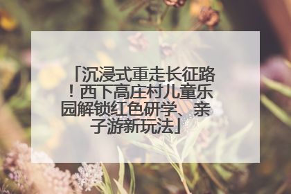 沉浸式重走长征路！西下高庄村儿童乐园解锁红色研学、亲子游新玩法