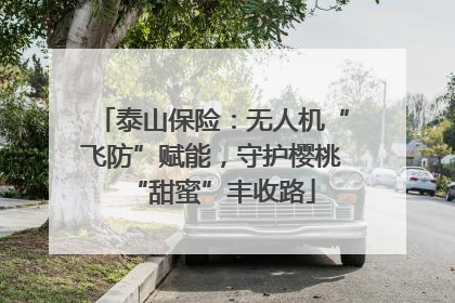 泰山保险：无人机“飞防”赋能，守护樱桃“甜蜜”丰收路