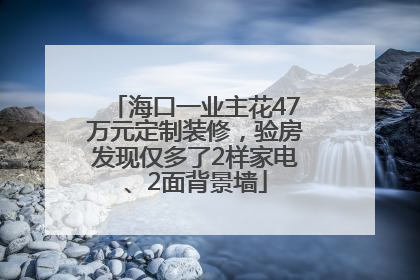 海口一业主花47万元定制装修，验房发现仅多了2样家电、2面背景墙