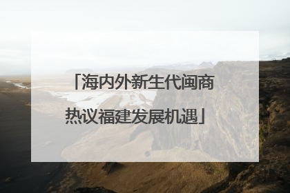 海内外新生代闽商热议福建发展机遇