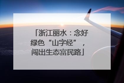 浙江丽水：念好绿色“山字经”，闯出生态富民路