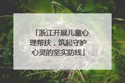 浙江开展儿童心理帮扶，筑起守护心灵的坚实防线