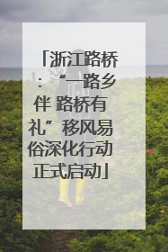 浙江路桥：“一路乡伴 路桥有礼”移风易俗深化行动正式启动