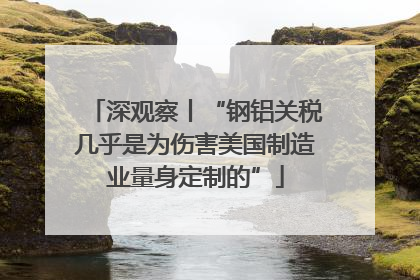 深观察丨“钢铝关税几乎是为伤害美国制造业量身定制的”