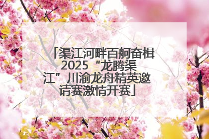 渠江河畔百舸奋楫 2025“龙腾渠江”川渝龙舟精英邀请赛激情开赛