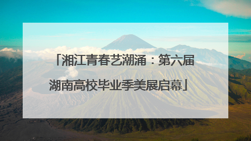 湘江青春艺潮涌：第六届湖南高校毕业季美展启幕