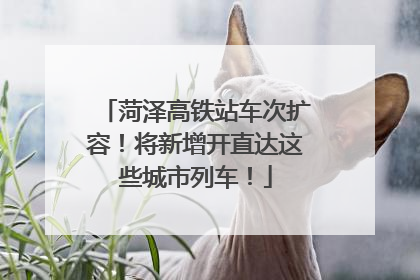 菏泽高铁站车次扩容！将新增开直达这些城市列车！