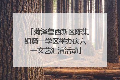 菏泽鲁西新区陈集镇第一学区举办庆六一文艺汇演活动