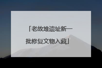 老故堆遗址新一批修复文物入藏