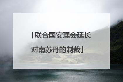 联合国安理会延长对南苏丹的制裁