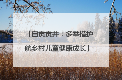 自贡贡井：多举措护航乡村儿童健康成长