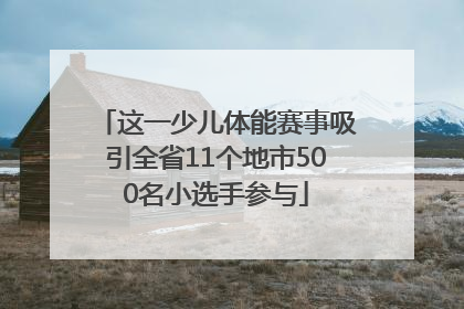 这一少儿体能赛事吸引全省11个地市500名小选手参与