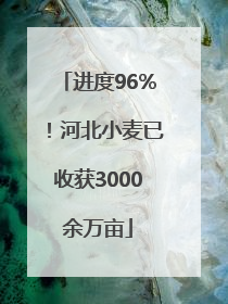 进度96%！河北小麦已收获3000余万亩