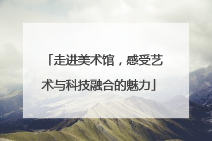 走进美术馆，感受艺术与科技融合的魅力