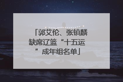 郭艾伦、张镇麟缺席辽篮“十五运”成年组名单