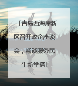 青岛西海岸新区召开政企座谈会，畅谈服务民生新举措