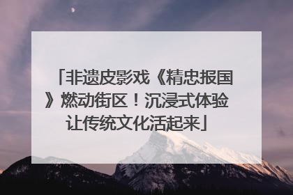 非遗皮影戏《精忠报国》燃动街区！沉浸式体验让传统文化活起来
