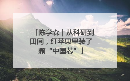 陈学森｜从科研到田间，红苹果里装了颗“中国芯”