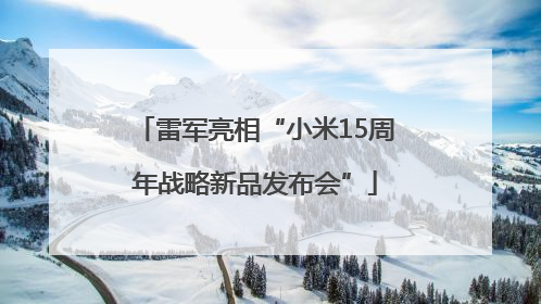 雷军亮相“小米15周年战略新品发布会”