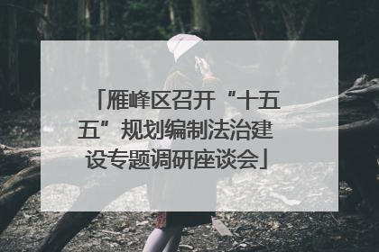 雁峰区召开“十五五”规划编制法治建设专题调研座谈会