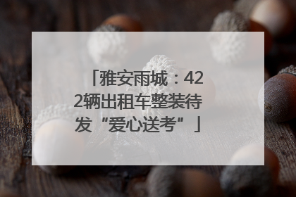 雅安雨城：422辆出租车整装待发“爱心送考”