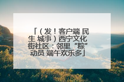 （发！客户端 民生 城事）西宁文化街社区：邻里“粽”动员 端午欢乐多