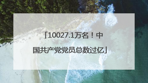 10027.1万名！中国共产党党员总数过亿