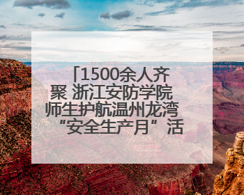1500余人齐聚 浙江安防学院师生护航温州龙湾“安全生产月”活动火热开展