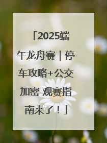 2025端午龙舟赛｜停车攻略+公交加密 观赛指南来了！