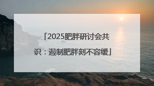 2025肥胖研讨会共识：遏制肥胖刻不容缓