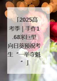 2025高考季｜手作1.68米巨型向日葵预祝考生“一举夺魁”