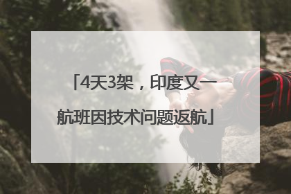 4天3架，印度又一航班因技术问题返航